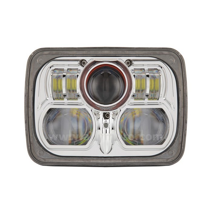 154 High Low Beam 5 Inch X7 Inch Led Headlight Truck 7 Inch Wrangler Led Headlamp 4X4 88W 7 Inch Square Led Headlight@2